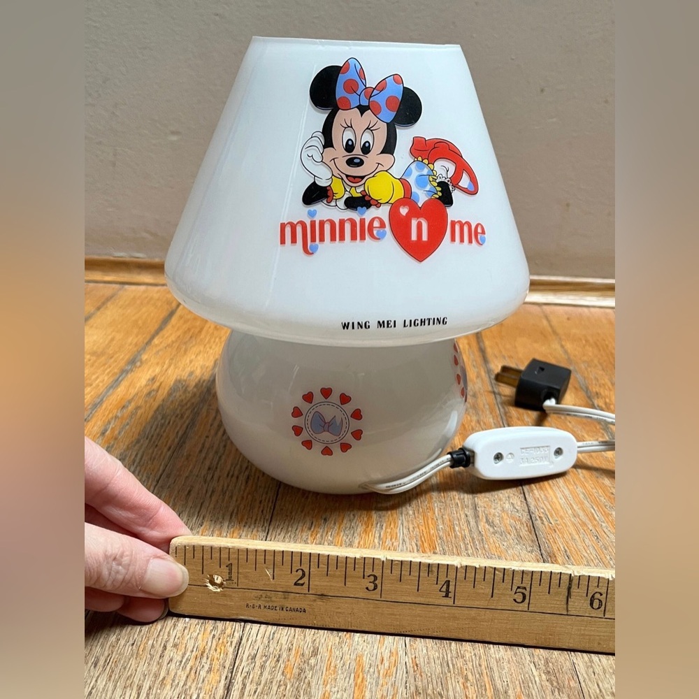 Vintage disney glass table lamp desk lamp Minnie Mouse - Picture 10 of 10